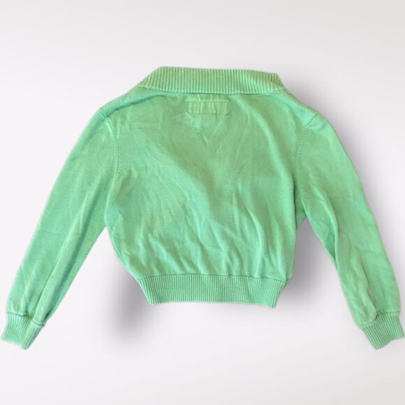 Fossil Vintage Y2K Green Jewel Buttoned Cropped Sweater Size‎ M Rave Whimsygoth - Picture 3 of 6